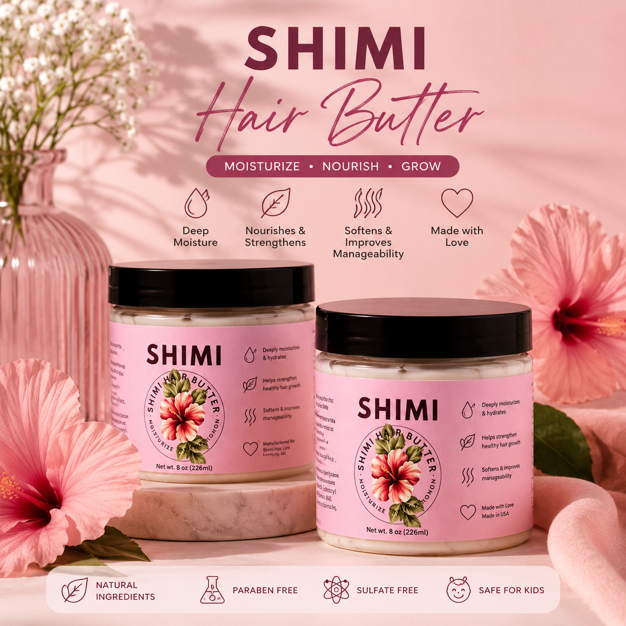 Shimi Hair Butter – Deep Moisture & Hair Growth Support